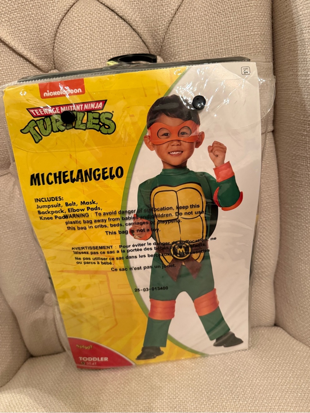 Nickelodeon Michelangelo Toddler Costume - Green & Orange